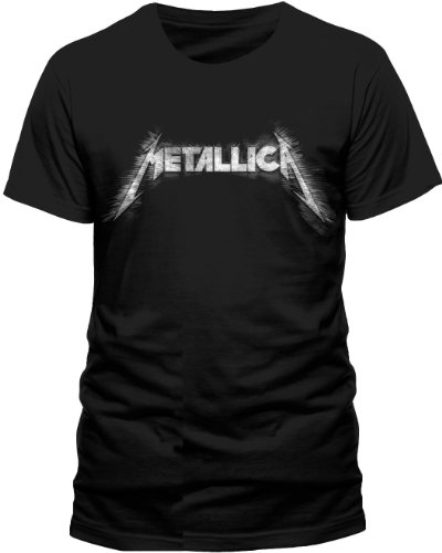 Metallica Herren, T-Shirt, Metallica - Spiked Logo, Schwarz, Large (Herstellergröße: Large)