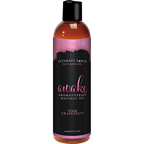 Intimate Earth - Awake Aromatherapy Massage Oil Pink Grapefruit - 8 Unze.