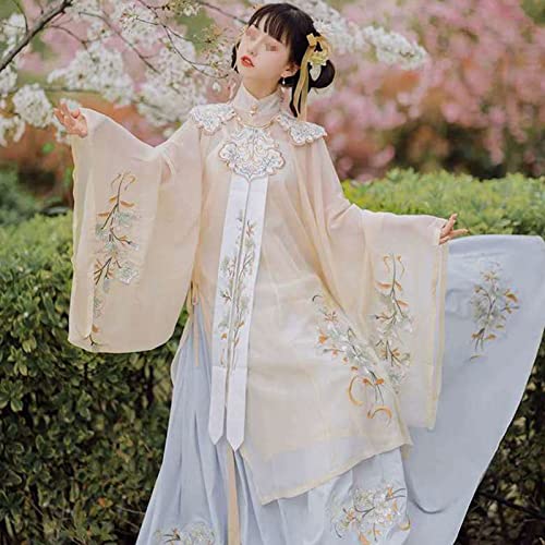 Traditionelle Chinesische Hanfu-Kleider FüR Frauen, Erwachsene, Cosplay, Han-Fu-KostüM, Neujahrskleidung (Color : A, Size : L=100cm)