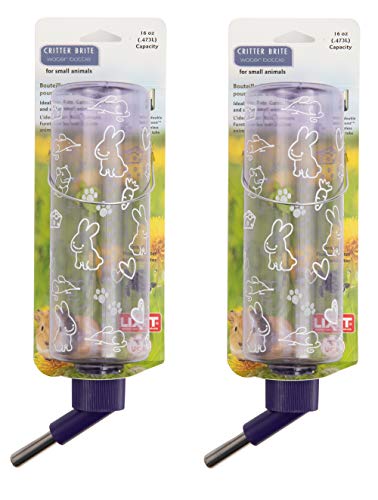 Lixit (3 Pack) Small Animal Pet Water Bottle 16 oz | Ball Bearing Drink Tube