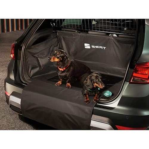 Seat 000061609D Kofferraumabdeckung Kofferraummatte Schutzmatte Hund Hundedecke Haustier, schwarz
