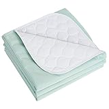 Matratzenschutz Wasserdicht Inkontinenz-Stecklaken - 86 x 92 CM Wiederverwendbares Bettnässetuch für Doppel-Einzelbettstuhl, 300+ Wäschen Packung mit 3 Stück