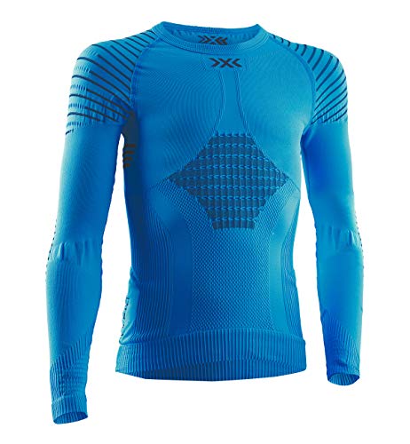 X-Bionic Kinder Invent 4.0 Shirt Round Neck Long Sleeves JUNIOR, Teal Blue/Anthracite, 10/11