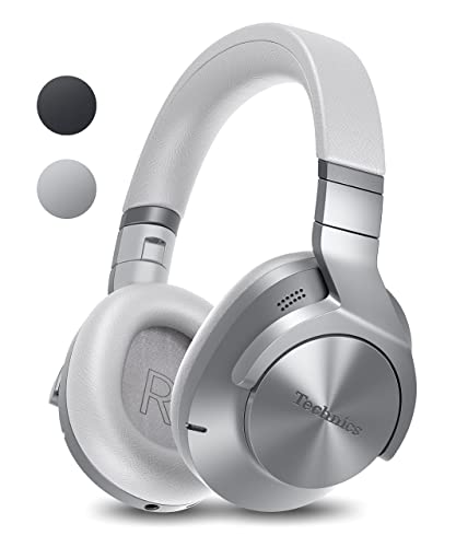 Technics EAH-A800E-S Premium Class Noise Cancelling Kopfhörer (Bluetooth, Noise Cancelling, Over-Ear, 50 Std. Akkulaufzeit) Silber