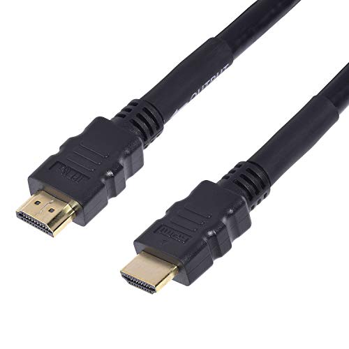 TPFNet 40m Aktives HDMI Kabel 2.0 mit Verstärker, Ethernet, 4K, UHD, Schwarz