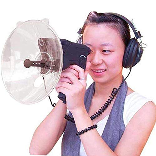 MSHK Monokulare X8 Bionic Ear Vergrößerung Monocular Sound-Verstärker,Parabolmikrofon Monokulare, Bionic Ear Long Range Vögel Hören Teleskop 200M, Für Kopfhörer, Long Range Listening Gerät