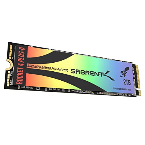 SABRENT SSD M.2 PCIe NVMe 2TB Advanced Gaming, Rocket 4 Plus-G, bis zu 7 GBps (SB-RKTG-2TB)