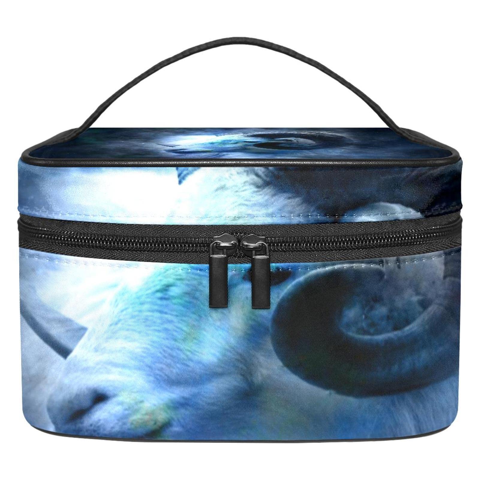 Horoskop Astrologie Steinbock Sternzeichen Make-up Organizer Tasche, Reise Make-up Tasche Organizer Case Tragbare Kosmetiktasche für Frauen und Mädchen Toilettenartikel, Mehrfarbig, 22.5x15x13.8cm/8.9x5.9x5.4in