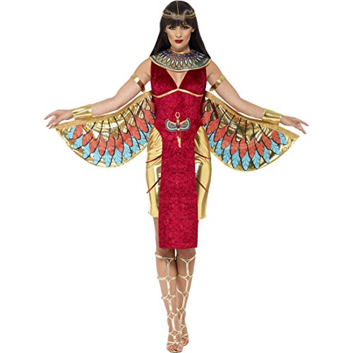 Amakando Ägyptische Göttin Kostüm - M (38/40) - Göttinnenkostüm Damen Ägypterin Kostüm Cleopatra Outfit weibliche Gottheit Faschingskostüm Antike Isis Damenkostüm