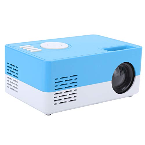 Mini-Projektor, Tragbarer 1080P-Videoprojektor mit Stativ, Outdoor-Filmprojektor, 60-Zoll-LED-Heimkinoprojektor, Kompatibel mit HDMI, TF, AV, USB(Blau)