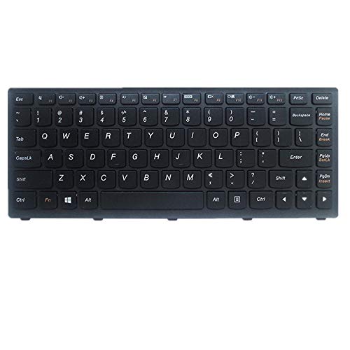 FQ Laptop Tastatur für Lenovo S300 S305 S400 S400T S405 S410 S415 S435 S436 Schwarz Mit schwarz Rahmen Amerikanische Version