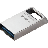 Kingston DataTraveler Micro 256GB USB Flash Drive | Ultrakleines Premium Metal Design | USB 3.2 Gen 1 | Geschwindigkeiten bis zu 200MB/s | DTMC3G2/256GB