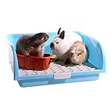 Super Large Pet Litter Box Kleine Tiere Toilette Einfache quadratische Kaninchenstreu Bettwäsche Chinchilla Töpfchen Meerschweinchenstreu für kleine Tiere Igel Nerz Eichhörnchen