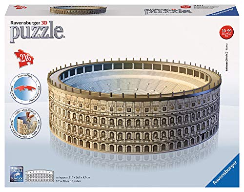 Ravensburger 12578 - Kolosseum - 3D Puzzle Bauwerke, 216 Teile