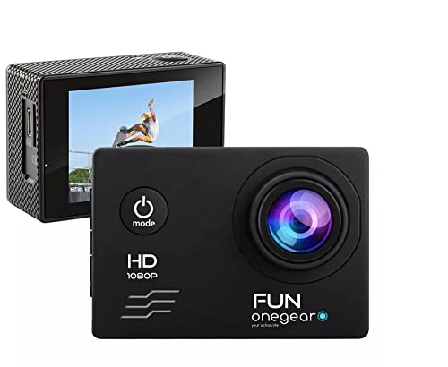 Fun Action Kamera Full HD 1080p 30fps mit Unterwassertasche, Foto 8 mp, Zubehör