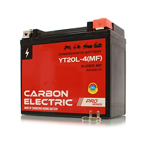 Carbon Electric Gel Batterie Motorradbatterie (20Ah YT20L-4_MF)