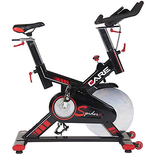 Care Fitness - Spinning Bike SPIDER Electronique - Spin Heimtrainer Fahrrad - Top Sportgerät für zuhause - Schwungmasse 24 kg - Realistisches Fahrerlebnis - Multifunktions Computer
