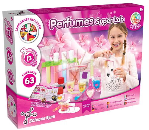 Science4you - Parfümfabrik für Kinder ab 8 Jahren - Parfümherstellungsset - Wissenschaftslabor mit Experimenten und Kunsthandwerk für Jungen und Mädchen im Alter von 8 bis 12 Jahren