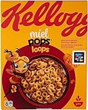 6x Kellogg's Cereali Miel Pops Loops, Vollkornringe gemischt mit Honig, angereichert mit Vitaminen und Mineralstoffen 330g