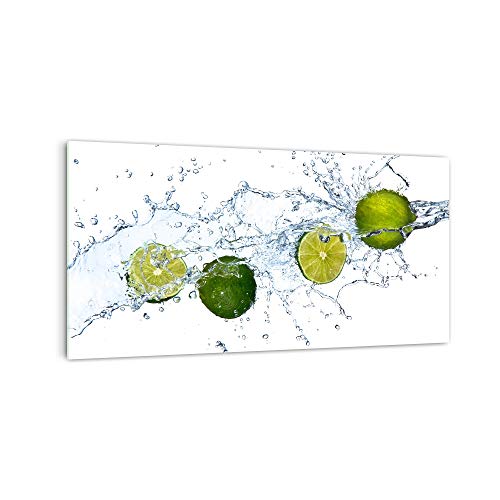 DekoGlas Küchenrückwand 'Limette in Wasser' in div. Größen, Glas-Rückwand, Wandpaneele, Spritzschutz & Fliesenspiegel