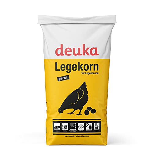 deuka Legekorn | gekörnt 5 x 5 kg | Nährstoffreich | Kombifutter zur Legehennenfütterung | Legehennenfutter | Ergänzungsfuttermittel für Legehennen