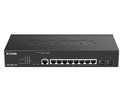 D-Link DGS-2000-10P Netzwerk-Switch Managed L2/L3 Gigabit Ethernet (10/100/1000) Power Over Ethernet (PoE) 1U Schwarz