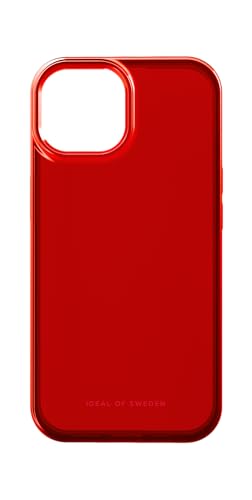 IDEAL OF SWEDEN Durchsichtige Handyhülle mit erhöhten Kanten und Nicht vergilbenden Materialien, fallgetesteter Schutz mit transparentem Finish, kompatibel mit iPhone 15 (Radiant Red)