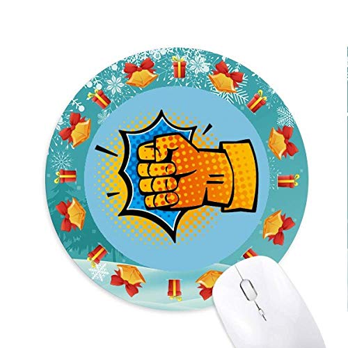 Fist Boom Cartoon Mousepad Round Rubber Mouse Pad Weihnachtsgeschenk