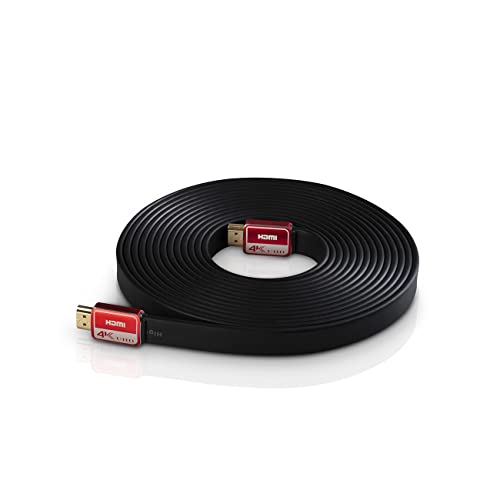 Teufel HDMI-2.0-Flachkabel Highspeed HDMI-Flachkabel unterstützt alle 2.0-Spezifikationen (Schwarz, 5,0 m)