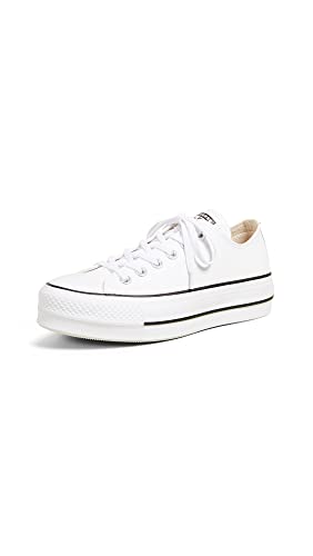 Converse Mädchen Chuck Taylor All Star Lift CLEAN Sneakers, Weiß (White/Black/White 102), 35 EU