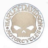 Generischer Patch Patch Großer Skull Harley Davidson Reflektor