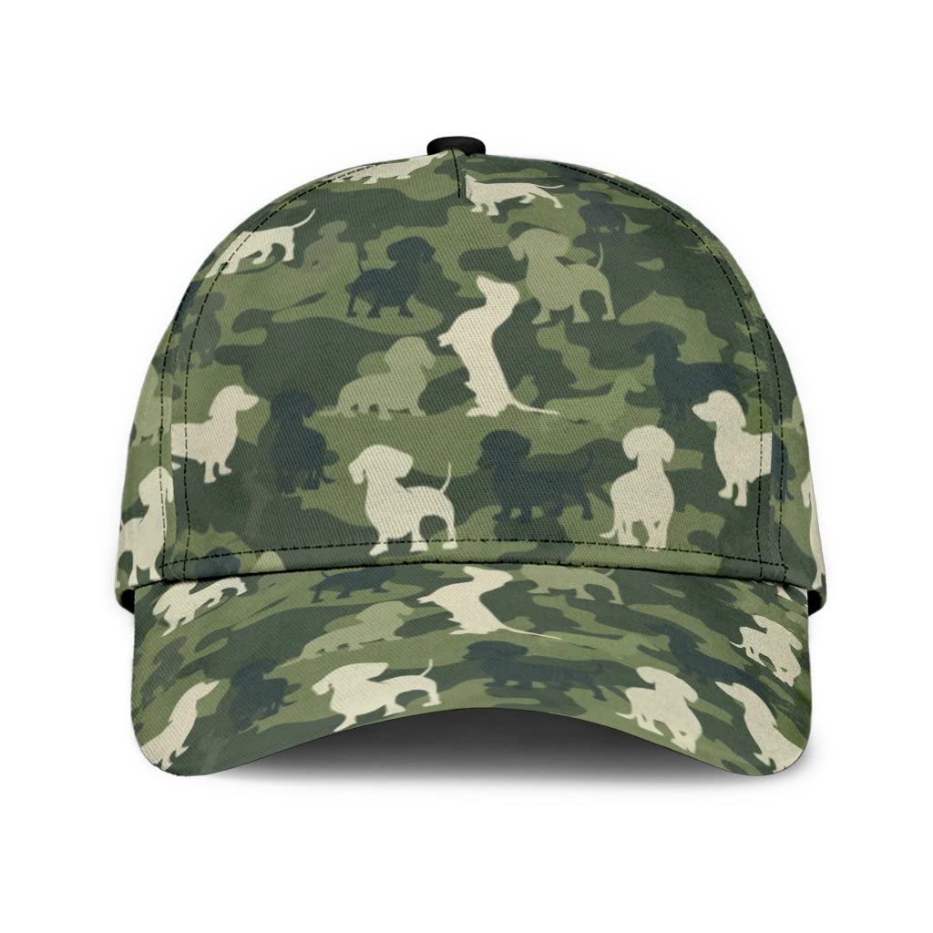 456 Basecap Dackel-Camouflage-Muster Sonnenschutzkappe Für Erwachsenen Cool Mütze Verstellbar Sport Flat Hüte Mädchen