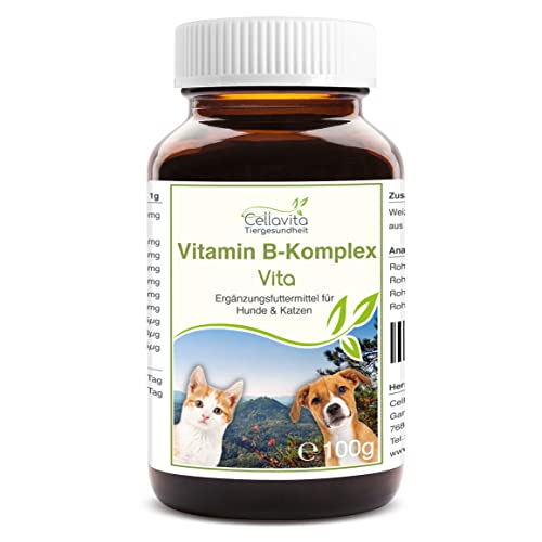 CellaVet Vitamin B-Komplex (Weizengras + Quinoa-Keimlingen) - für Hunde & Katze (100g)