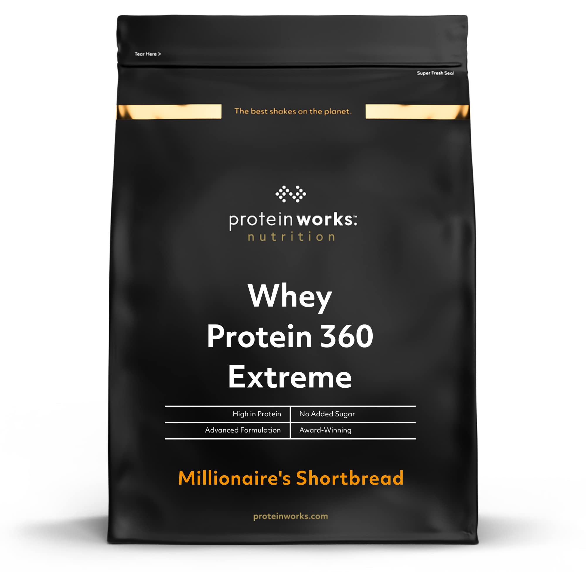 Protein Works Whey Protein 360 Extreme | Premium Protein | Schoko Karamell Keks | Zugefügt BCAA & Glutamin | 600g