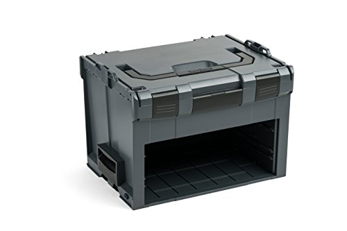 Bosch Sortimo LS-Boxx 306 in Anthrazit Werkzeugkoffer Set | Innovatives Transportsystem | Bosch Werkzeugkoffer Leer | Kompatibel mit L-Boxx