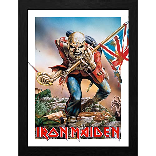 ABYSTYLE GB Eye Iron Maiden Gerahmter Kunstdruck Soldat Eddie