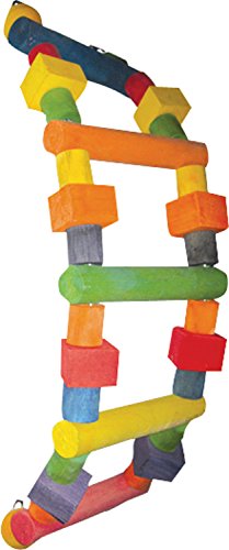 A & E Cage Company hb149 m Happy schildkrötenschnabel Holz Leiter Sortiert Bird Toy, 32 von 17,8 cm