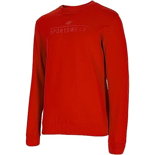 4F Herren H4Z22-BLM350 Sweatshirt, Red, XL
