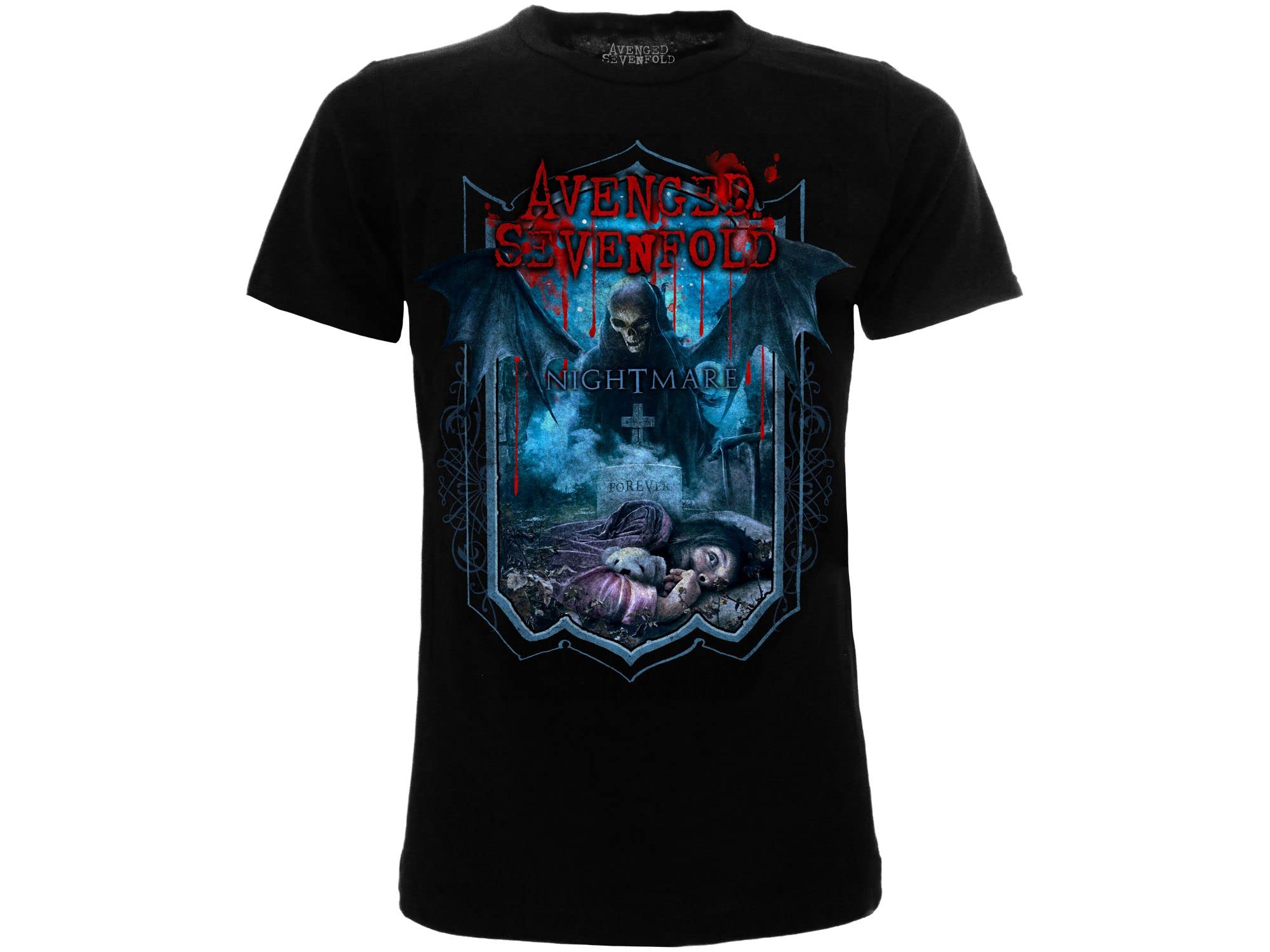 Avenged Sevenfold T-Shirt, Original, Gruppe Heavy Metal für Erwachsene und Jugendliche, Schwarz Small