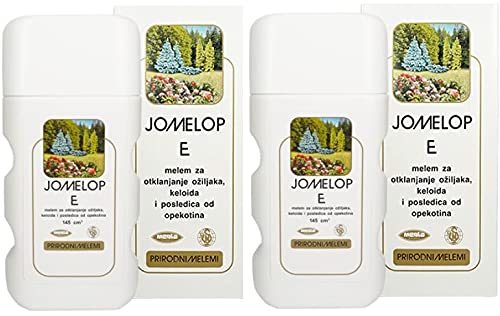 Original Saljic Creme (2 x Jomelop E - Natursalbe zur Pflege von Narben, Keloiden und Sonnenbränden - 145 ml - 10 Minuten pro Tag Anwendung