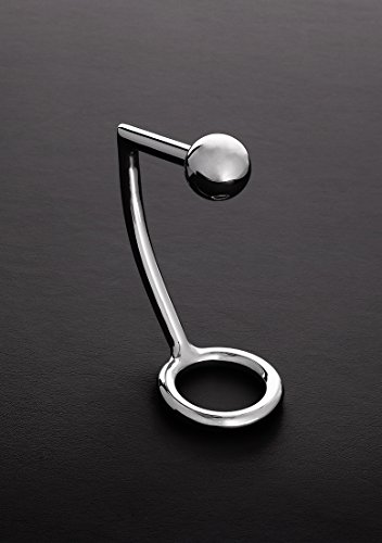 Triune Anal Kugel mit Penis Ring aus Edelstahl, Innerdurchmesser 5 cm, Durchmesser 3 cm
