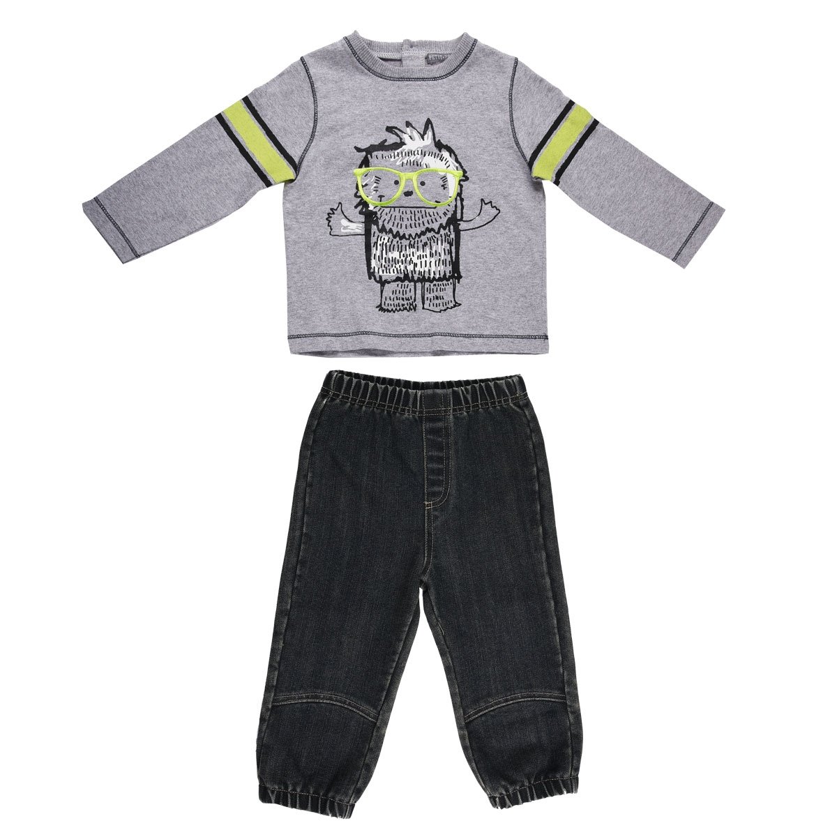 Baby-Set für Jungen, T-Shirt + Hose, Timéo, Größe – 12 Monate (80 cm)