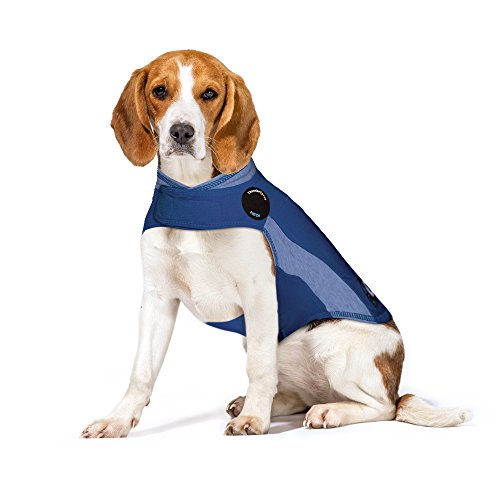 Thundershirt Beruhigungsweste, Hundemantel für ängstliche Hunde, Größe M, Polo blau, 99013