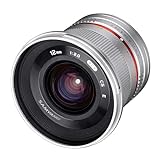 SAMYANG 12mm F2.0 Objektiv für Fuji X – Weitwinkel Objektiv Festbrennweite manueller Fokus Foto Objektiv für Fuji X-T4, X-T200, X-T30, X-T100, X-A5, X-T3, X-H1, X-E3, X-T20, X-A10, silber 1220510102