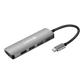 Sandberg USB-C Dock HDMI+3xUSB+PD 100W, 136-32
