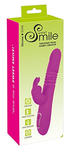 Sweet Smile Sweet Smile Thrusting Pearl Ra Vibrator mit Stoßfunktion und Klitorisreizer Pink One Size