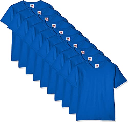 Fruit of the Loom Jungen Regular Fit T-Shirt Kids 10 Pack T-shirt, Blau (Royal Blue 51), 5-6 Y (Herstellergröße: 5-6 Y)