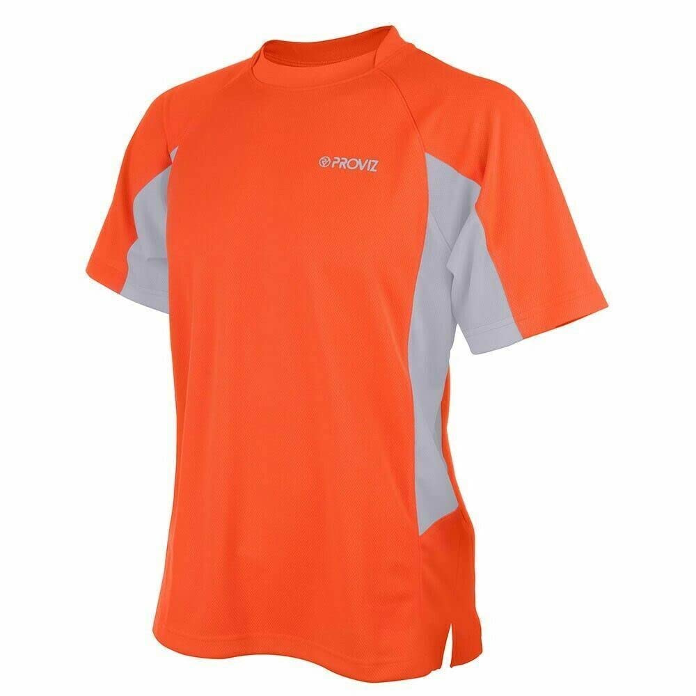 Proviz Men'Fahrrad Short Sleeve Running T-Shirt XL Orange - orange