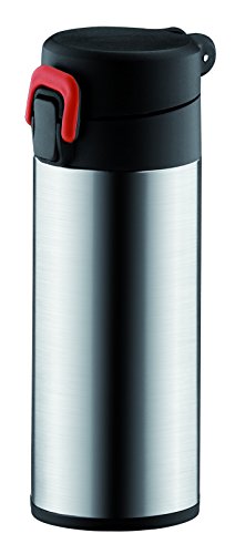 Tescoma Constant Thermosflasche mit Sicherheitsverschluss, rostfreier Edelstahl, 0,5 Liter, Schwarz/Grau