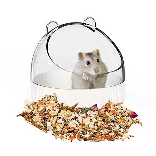 Tafit Niedlicher Hamster-Futternapf für kleine Haustiere, Rennmäuse, Igel, Zwergsyrische Hamster, Meerschweinchen, kleine Tiere, Futternapf, Weiß